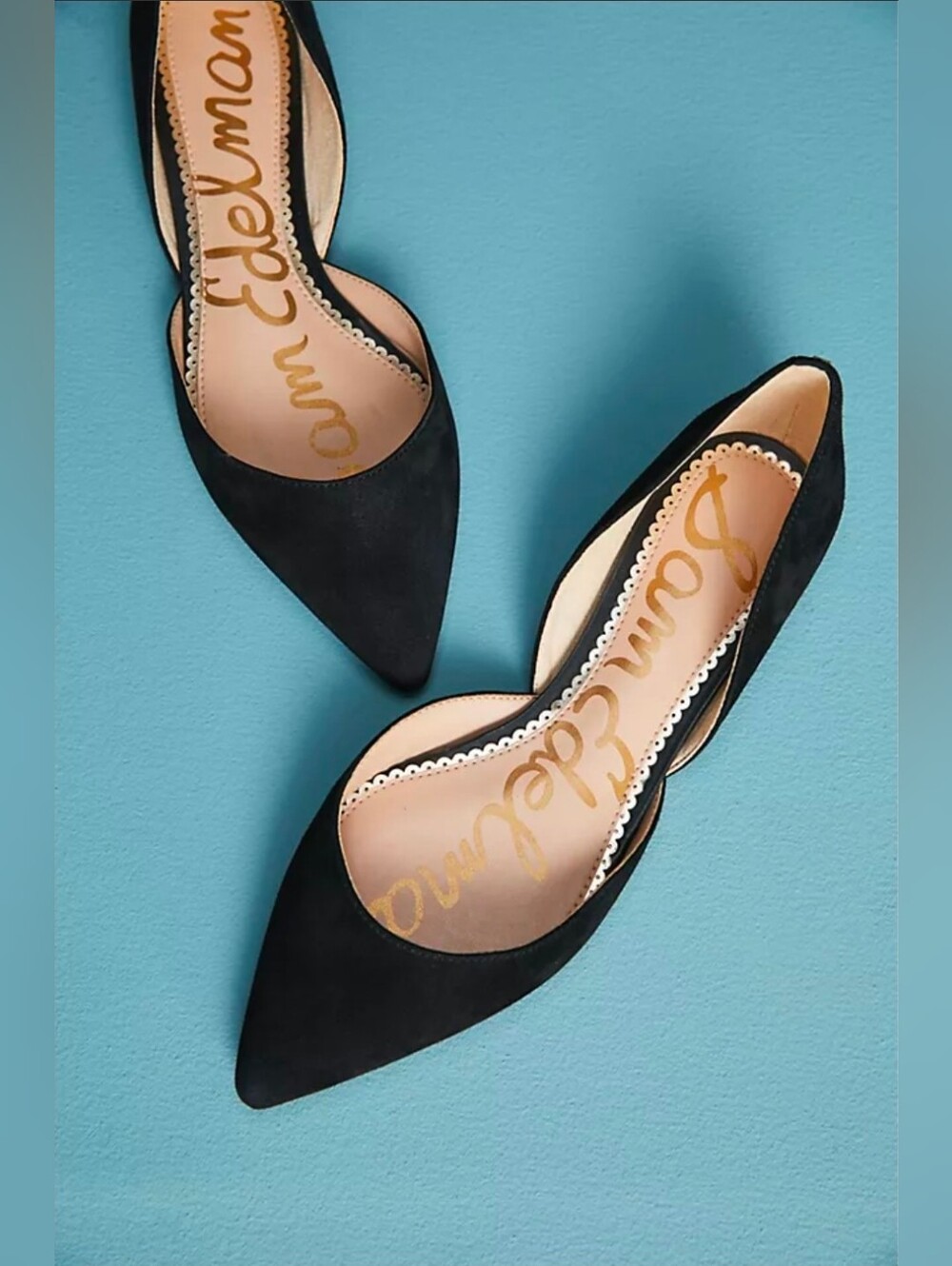 Sam Edelman Black Rodney Pointed D'Orsay Flats Size 6